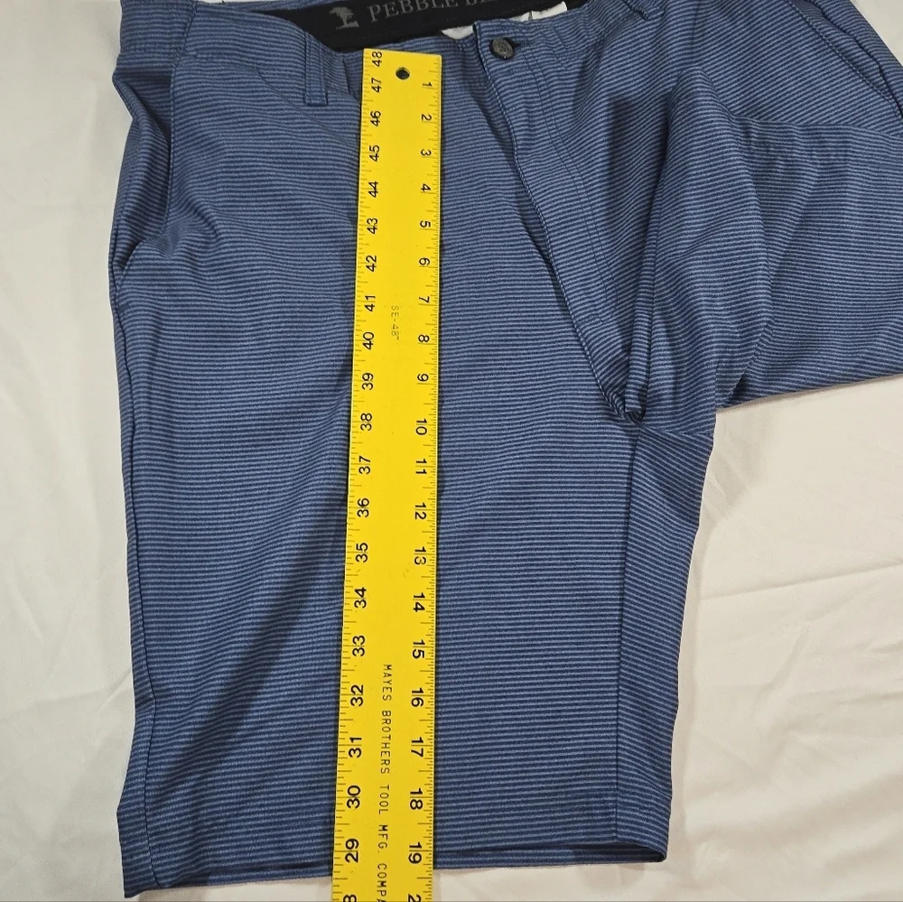 Pebble Beach Men's Blue Shorts Flat Front Vacation Resortwear Golf Travel